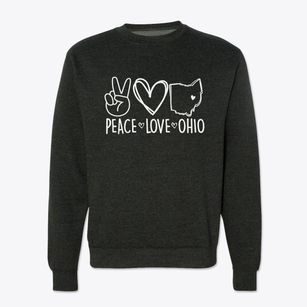  Ohio Peace Love Crewneck Sweatshirt