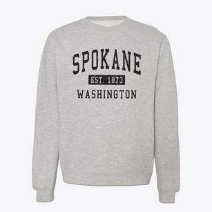 Spokane Washington Classic Established Crewneck Sweatshirt
