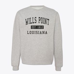 Wills Point Louisiana Classic Established Crewneck Sweatshirt