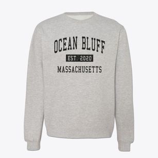 Ocean Bluff Massachusetts Classic Established Crewneck Sweatshirt