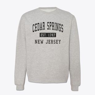 Cedar Springs New Jersey Classic Established Crewneck Sweatshirt