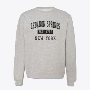Lebanon Springs New York Classic Established Crewneck Sweatshirt