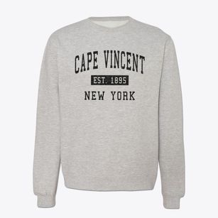 Cape Vincent New York Classic Established Crewneck Sweatshirt