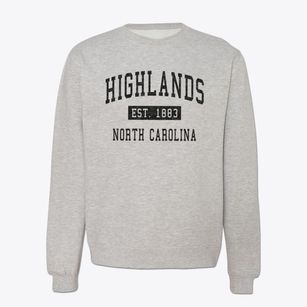 Highlands North Carolina Classic Established Crewneck Sweatshirt