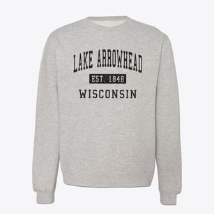 Lake Arrowhead Wisconsin Classic Established Crewneck Sweatshirt