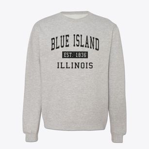 Blue Island Illinois Classic Established Crewneck Sweatshirt