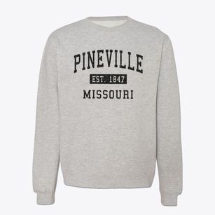 Pineville Missouri Classic Established Crewneck Sweatshirt