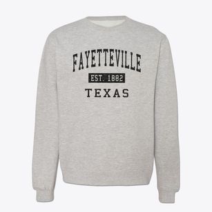 Fayetteville Texas Classic Established Crewneck Sweatshirt