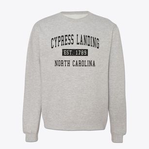 Cypress Landing North Carolina Classic Established Crewneck Sweatshirt