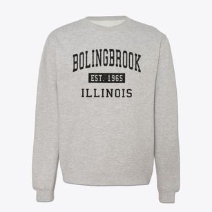 Bolingbrook Illinois Classic Established Crewneck Sweatshirt