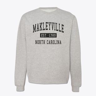 Makleyville North Carolina Classic Established Crewneck Sweatshirt