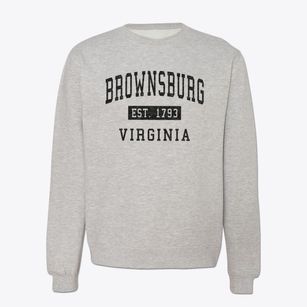 Brownsburg Virginia Classic Established Crewneck Sweatshirt