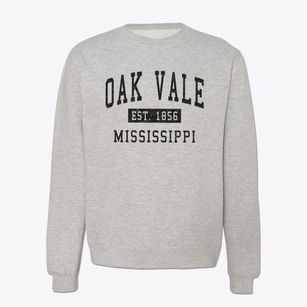 Oak Vale Mississippi Classic Established Crewneck Sweatshirt
