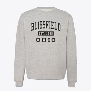 Blissfield Ohio Classic Established Crewneck Sweatshirt