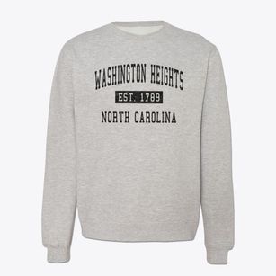 Washington Heights North Carolina Classic Established Crewneck Sweatshirt