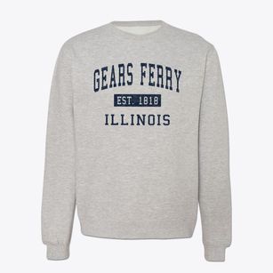 Gears Ferry Illinois Classic Established Crewneck Sweatshirt