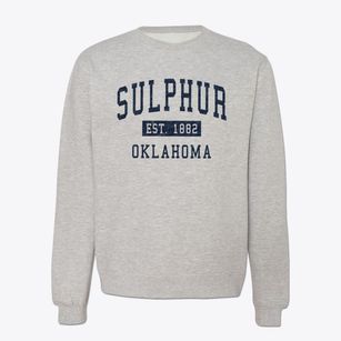 Sulphur Oklahoma Classic Established Crewneck Sweatshirt