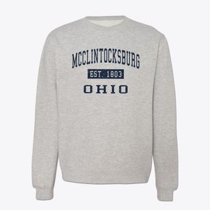 Mcclintocksburg Ohio Classic Established Crewneck Sweatshirt