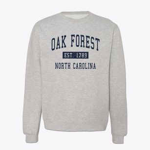Oak Forest North Carolina Classic Established Crewneck Sweatshirt