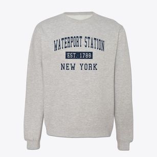 Waterport Station New York Classic Established Crewneck Sweatshirt