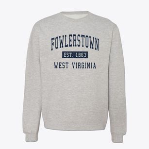 Fowlerstown West Virginia Classic Established Crewneck Sweatshirt