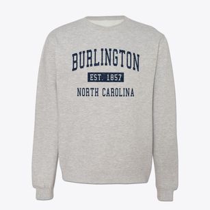 Burlington North Carolina Classic Established Crewneck Sweatshirt