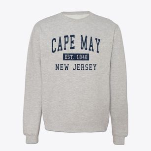 Cape May New Jersey Classic Established Crewneck Sweatshirt