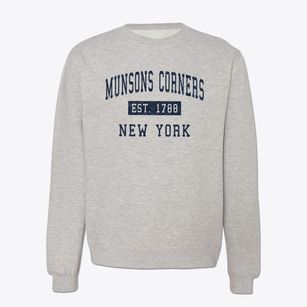 Munsons Corners New York Classic Established Crewneck Sweatshirt