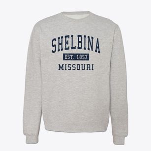 Shelbina Missouri Classic Established Crewneck Sweatshirt