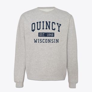 Quincy Wisconsin Classic Established Crewneck Sweatshirt