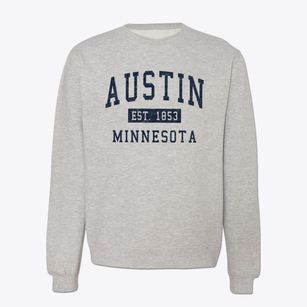 Austin Minnesota Classic Established Crewneck Sweatshirt