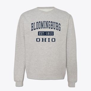 Bloomingburg Ohio Classic Established Crewneck Sweatshirt