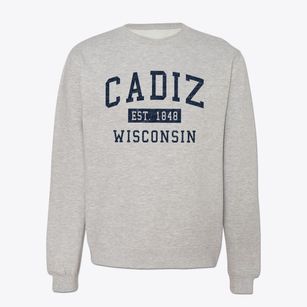 Cadiz Wisconsin Classic Established Crewneck Sweatshirt