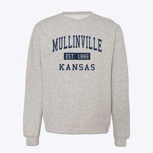 Mullinville Kansas Classic Established Crewneck Sweatshirt