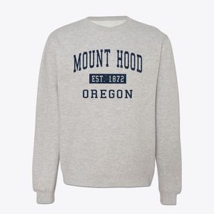 Mount Hood Oregon Classic Established Crewneck Sweatshirt
