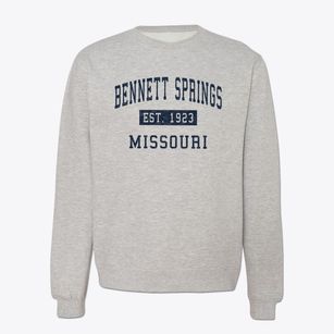 Bennett Springs Missouri Classic Established Crewneck Sweatshirt