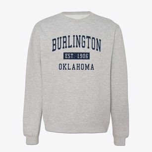 Burlington Oklahoma Classic Established Crewneck Sweatshirt