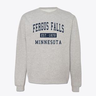 Fergus Falls Minnesota Classic Established Crewneck Sweatshirt