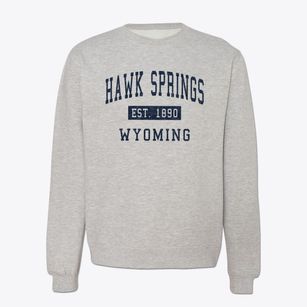 Hawk Springs Wyoming Classic Established Crewneck Sweatshirt