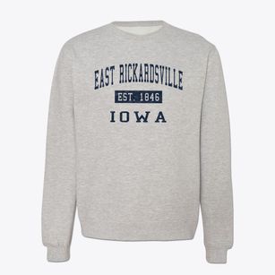 East Rickardsville Iowa Classic Established Crewneck Sweatshirt