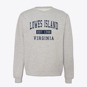 Lowes Island Virginia Classic Established Crewneck Sweatshirt