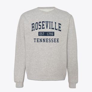 Roseville Tennessee Classic Established Crewneck Sweatshirt