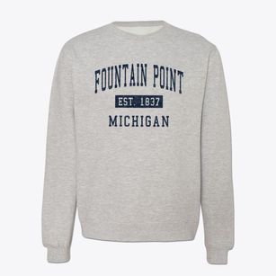 Fountain Point Michigan Classic Established Crewneck Sweatshirt