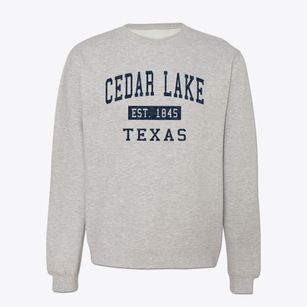 Cedar Lake Texas Classic Established Crewneck Sweatshirt