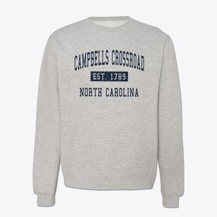 Campbells Crossroad North Carolina Classic Established Crewneck Sweatshirt