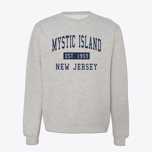 Mystic Island New Jersey Classic Established Crewneck Sweatshirt