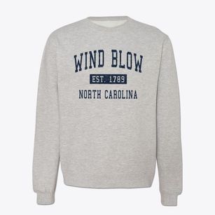 Wind Blow North Carolina Classic Established Crewneck Sweatshirt