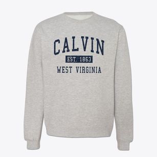 Calvin West Virginia Classic Established Crewneck Sweatshirt