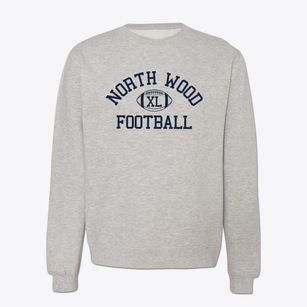 North Wood R 4 School Classic Football Crewneck Sweatshirt