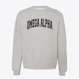 Omega Alpha Academy School Varsity Arch Crewneck Sweatshirt